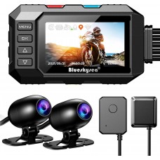 Camera moto duala Blueskysea B2M, senzori 2 x Sony IMX323, Wifi, display 3 inch, GPS