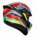 Casca Moto Full-Face AGV K1 S DUNDEE MATT LIME  RED, omologare E2206 marime L