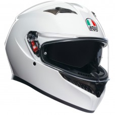 Casca Moto Full-Face AGV K3 E2206 Mono Seta White, omologare E2206, ochelari de soare