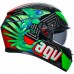 Casca Moto Full-Face AGV K3 E2206 KAMALEON BLACK / RED / GREEN, omologare E2206, ochelari de soare, pinlock marime L