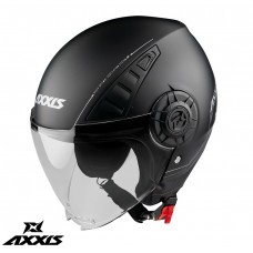 Casca Open face moto scuter Axxis Metro negru lucios, M 57-58cm