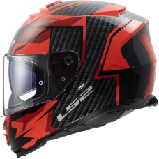 Casca moto LS2 FF800 STORM II Tracker Black Red, include ochelari de soare si pinlock, marime L