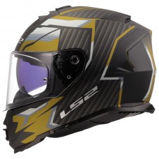 Casca moto LS2 FF800 STORM II Tracker Black Gold, include ochelari de soare si pinlock, marime L