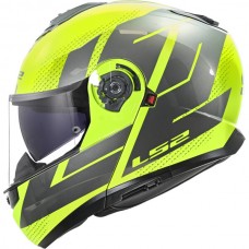 Casca moto Flip-up LS2 FF908 Strobe II CODE Yellow Grey marime L