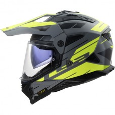 Casca moto Flip-up LS2 MX702 Pioneer II Namib Grey Yellow marime M
