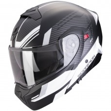 Casca moto Flip-up Scorpion Exo-930 Evo SIKON MATT Black / Silver / White, include pinlock si ochelari de soare
