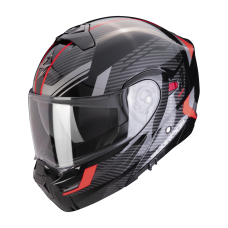 Casca moto Flip-up Scorpion Exo-930 Evo Black-Silver-Red, include pinlock si ochelari de soare marime L