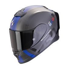 Casca moto integrala SCORPION EXO-R1 EVO CARBON AIR MG Matt Black-Blue, include si viziera fumurie, marimea L