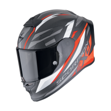 Casca moto SCORPION EXO-R1 EVO CARBON AIR Runner Matt Black/Red, include si viziera fumurie, marime L