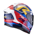 Casca moto integrala SCORPION EXO-R1 EVO AIR COUP BLUE / RED / YELLOW, include si viziera fumurie, marime M