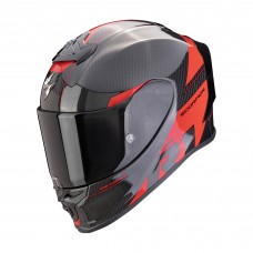 Casca moto integrala SCORPION EXO-R1 EVO Carbon AIR Rally Black-Red, include si viziera fumurie, marime M