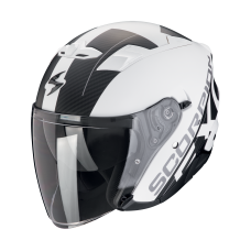 Casca open face/jet SCORPION EXO-230 QR Matt White-Black, include ochelari de soare, marime L