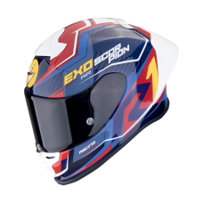Casca moto SCORPION EXO-R1 EVO II AIR Coup Blue Red Yellow, include viziera fumurie, marime M