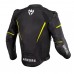 Geaca moto piele Armure Hamo AAA Black / Yellow Fluo, incluse si mesada termica, marime M
