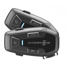 Sistem de comunicare moto Interphone U-COM 7R Dual Pack, Conferinta de pana la 4 rideri simultan, distanta 1Km